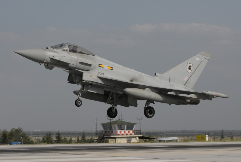 Photo 44.JPG - A Eurofighter of the No. XI (F) Sq from Coningsby landing at Konya